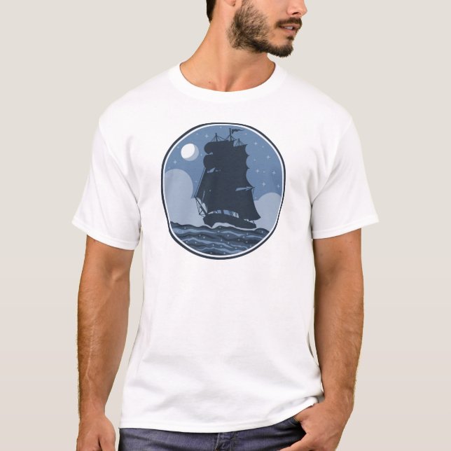 Camiseta Navegação em alto navio em mar aberto (Frente)