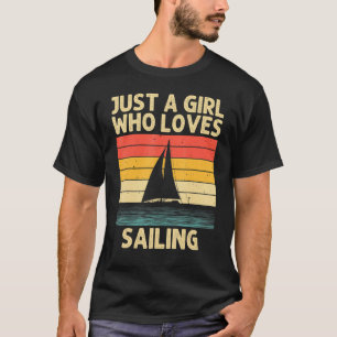 Camiseta Navegação legal Para Raparigas Barco Náutica Da Ra