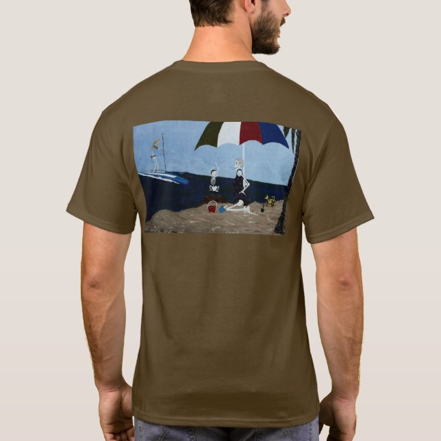 Camiseta Navegação no pátio de ossos em doho (Verso)