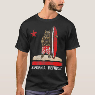 Camiseta Navegação no Urso do Surfer Estatal da Califórnia