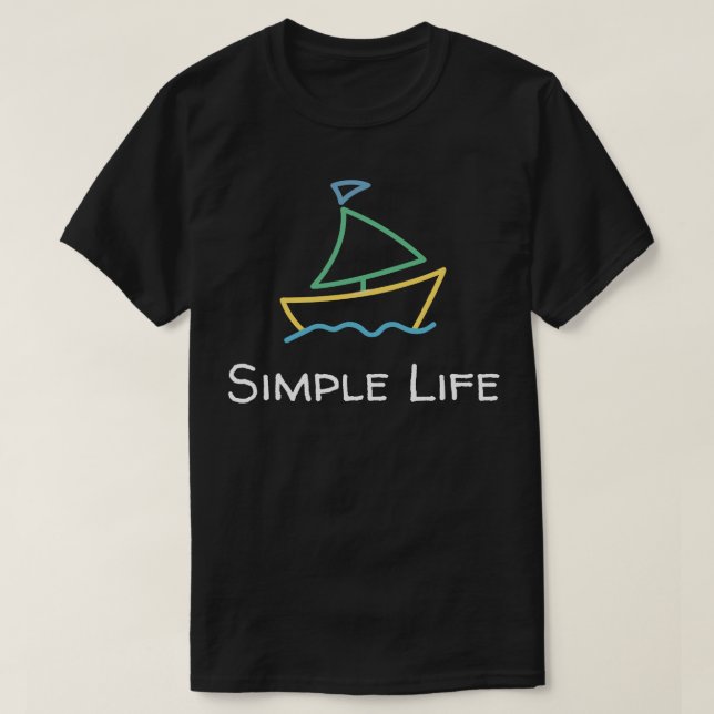 Camiseta Navegador de vida simples (Frente do Design)