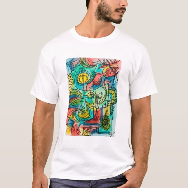 Camiseta Navegando Através Da Aquarela Tempestade-Moderna (Frente)