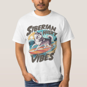 Camiseta Navegando no Siberian Husky Conquistando o poço tr