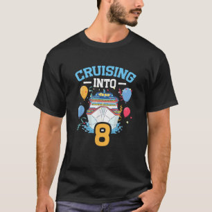 Camiseta Navegando para 8 Cruising Aniversário de 8 anos