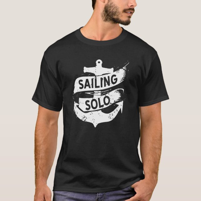 Camiseta Navegando pela vela do Solteiro Solo Sailor (Frente)
