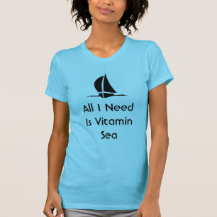 Camiseta Navegar toda que eu preciso é mar da vitamina