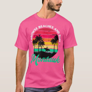 Camiseta Navego em praias e Surf Montauk surfando em Nova I
