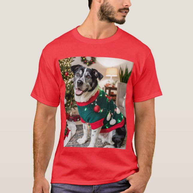 Camiseta Navidad Perruna: Decorando con Estilo (Frente)