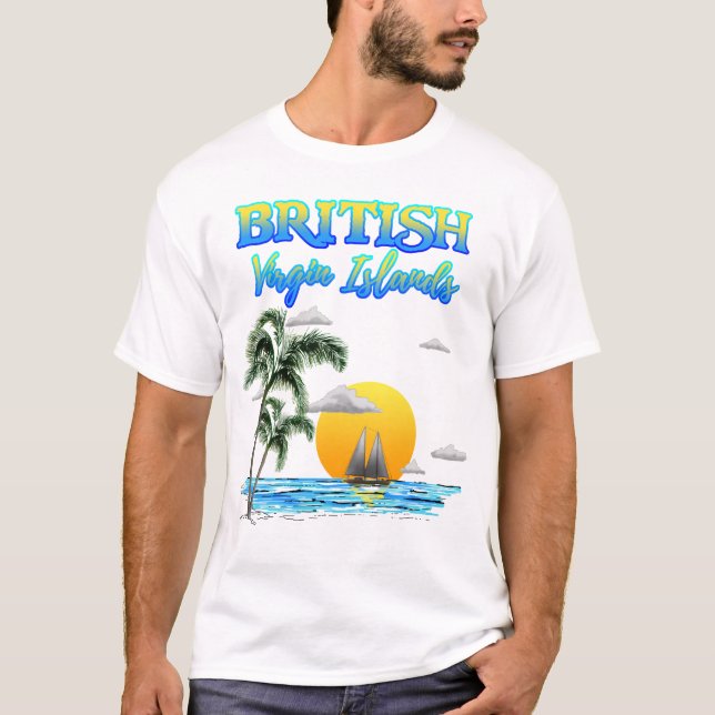 Camiseta Navigação de British Virgin Islands (Frente)