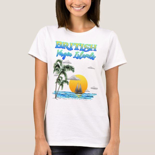 Camiseta Navigação de British Virgin Islands (Frente)