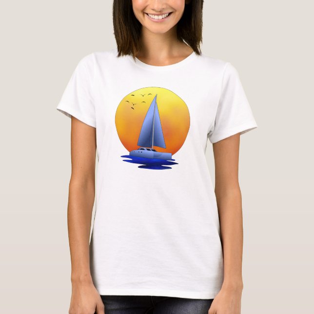 Camiseta Navigação do catamarã (Frente)