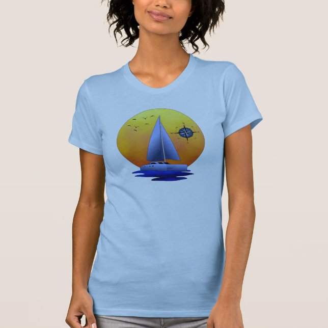 Camiseta Navigação do catamarã (Frente)