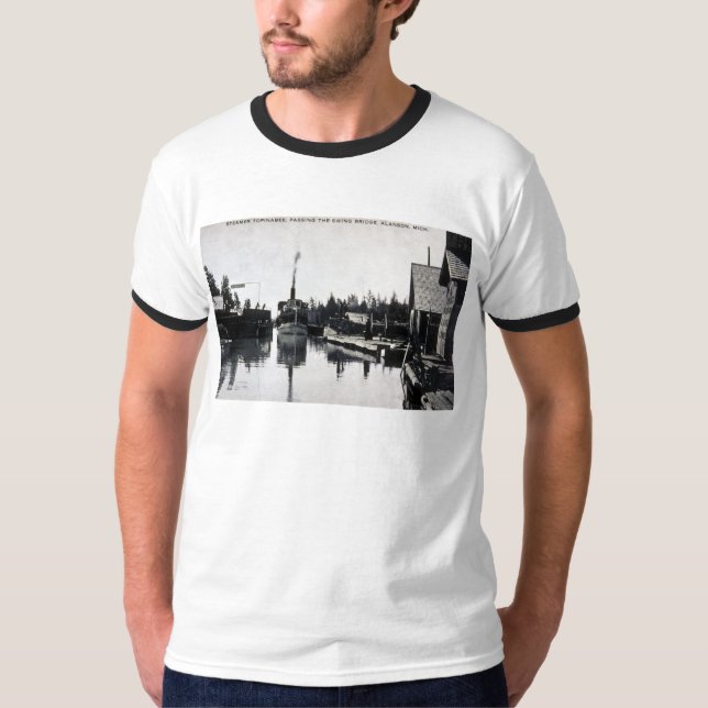Camiseta Navio a vapor Topinabee, Alanson, Michigan (Frente)