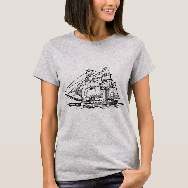 Camiseta Navio à vela (Brigada) (Frente)