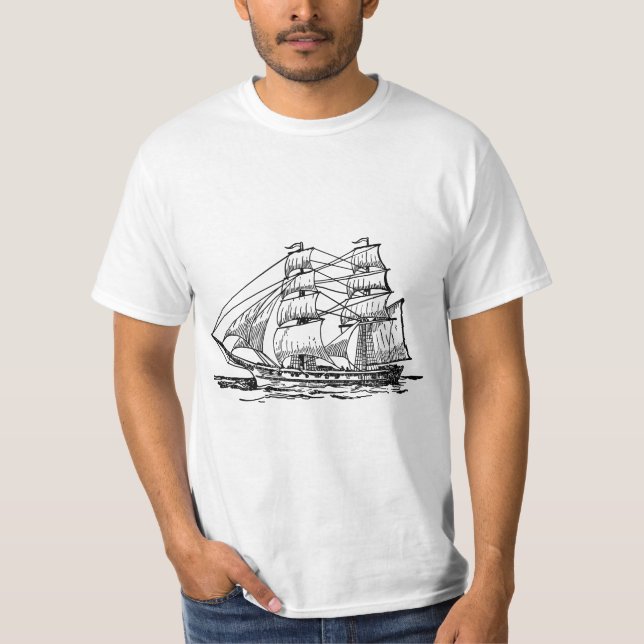 Camiseta Navio à vela (Brigada) (Frente)