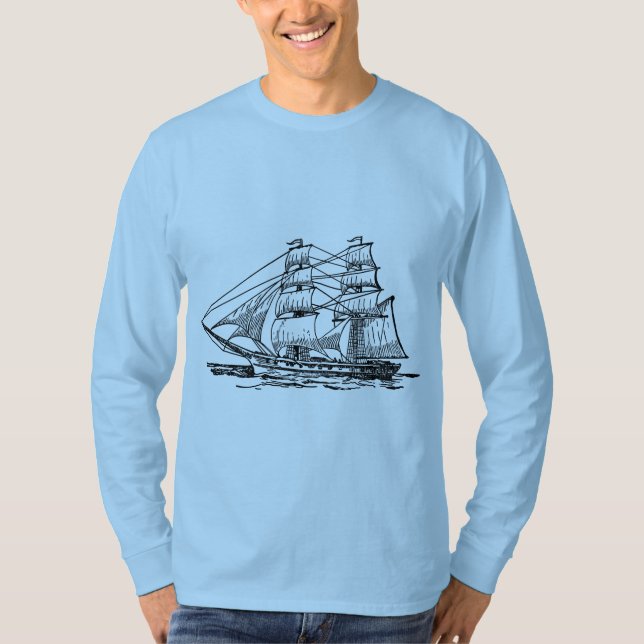 Camiseta Navio à Vela (Brigue) (Frente)