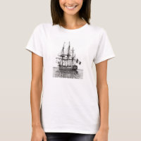 Navio alto Hermione no Rio York T-Shirt