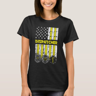 Camiseta Navio americano Flag 911 - Dispatch-er Policial Fi