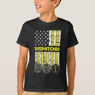 Camiseta Navio americano Flag 911 - Dispatch-er Policial Fi