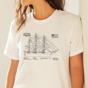 Camiseta Navio Clipper Flying Cloud - Planta do Navio SD
