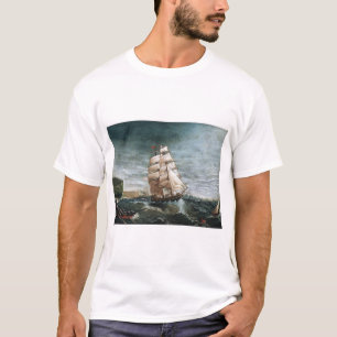 Camiseta Navio Clipper no Porto de Nova York 1890