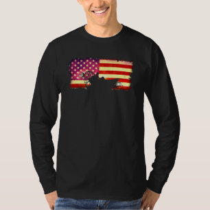 Camiseta Navio de bandeira americano Capitão Corrida na Amé