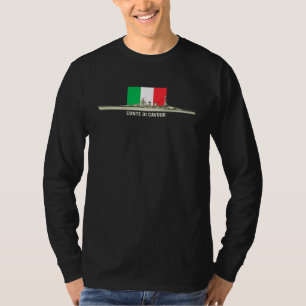 Camiseta Navio de batalha italiano Conte Di Cavour Itália B