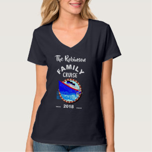 Camiseta Navio de cruzeiro para férias de cruzeiro da fam