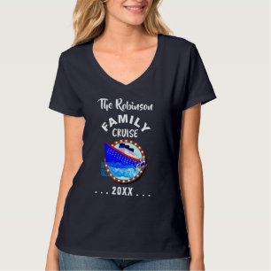 Camiseta Navio de cruzeiro para férias de cruzeiro da fam