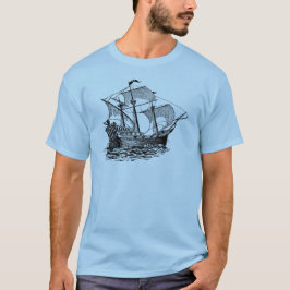 Camiseta Navio de Galleon do vintage
