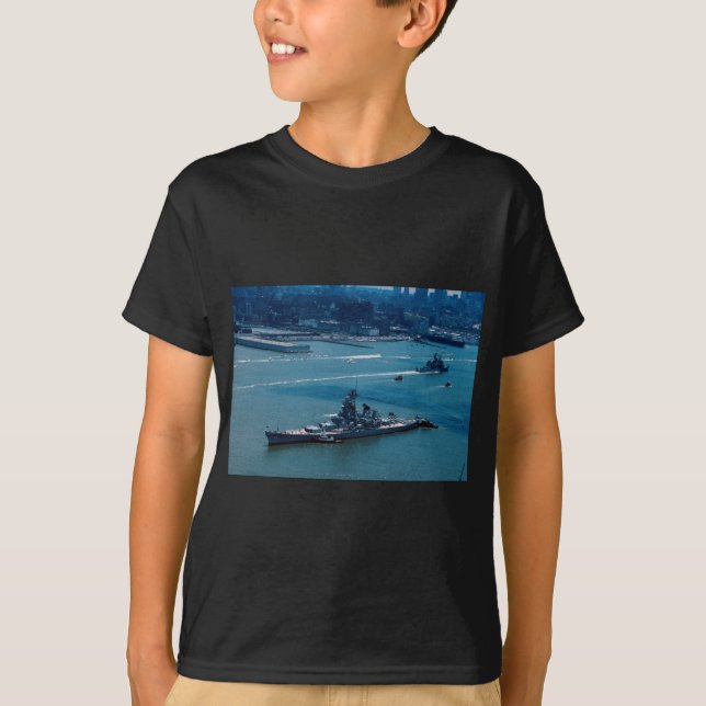 Camiseta Navio de guerra moderna, "USS Wisconsin", New (Frente)