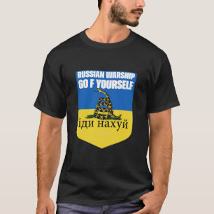Camiseta Navio de guerra russo vai-se Cobra Sinalizador T-S