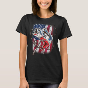 Camiseta Navio de pesca de pavilhão americano Vintage USA B