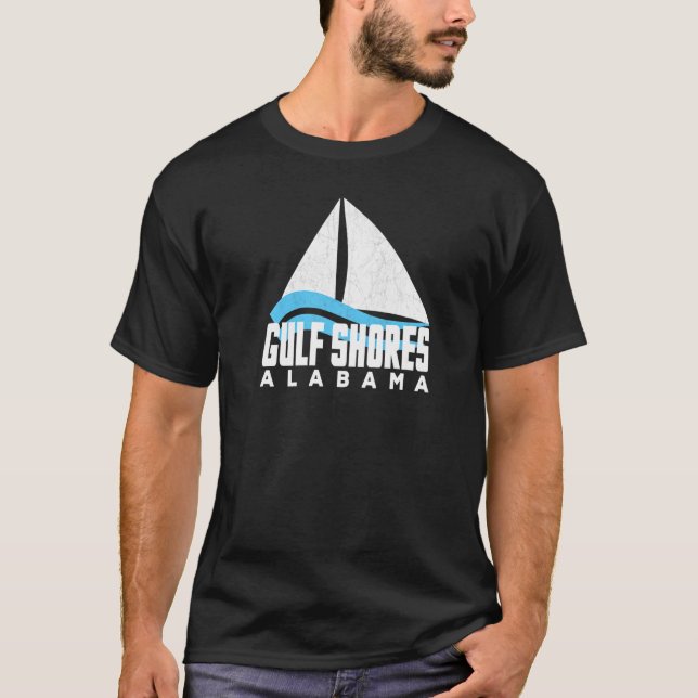 Camiseta Navio de vela golfo costeira lagos cruzadores marí (Frente)