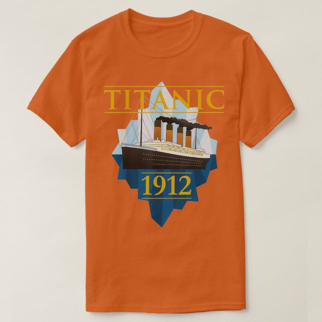 Camiseta Navio de vela Titanic Vintage CruisNavio 1912 (Frente do Design)