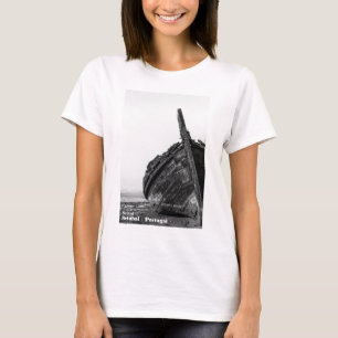 Camiseta Navio de vela tradicional do rio Tagus queimado e