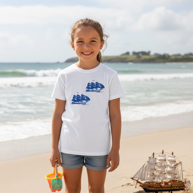 Camiseta Navio de Velas Antigo Clipper Náutico Oceano (Criador carregado)