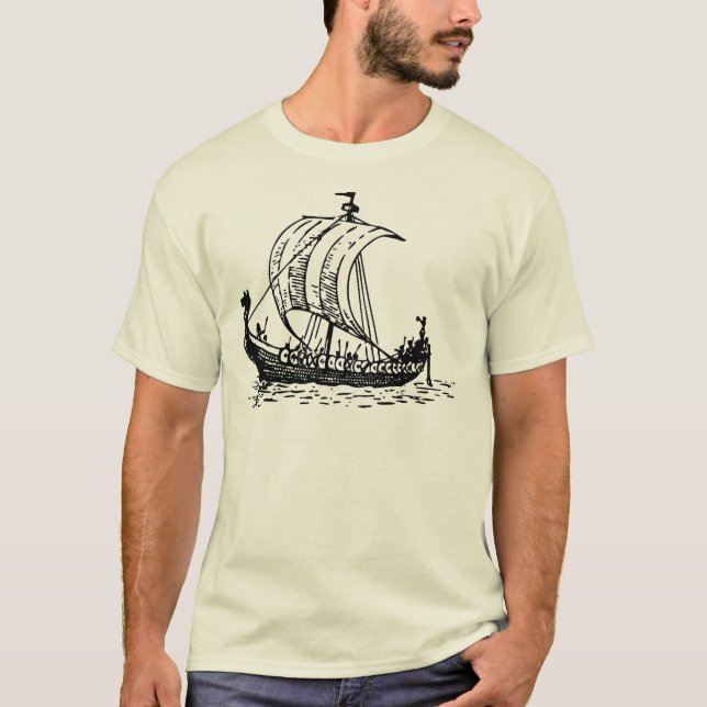 Camiseta Navio de Viking (Frente)