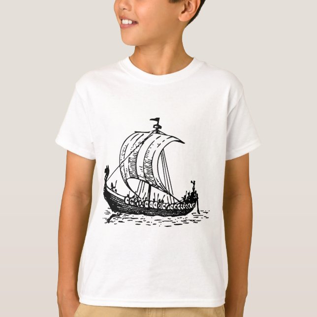 Camiseta Navio de Viking (Frente)