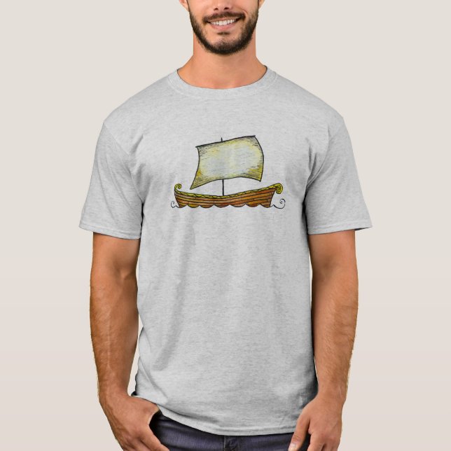 Camiseta Navio de Viking (Frente)