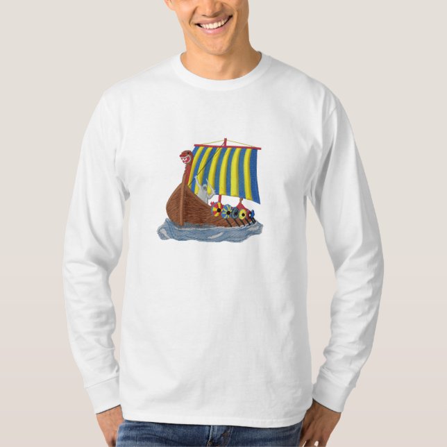 Camiseta Navio de Viking do sueco (Frente)