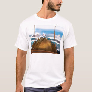Camiseta Navio em um Atlântico Tempestuoso