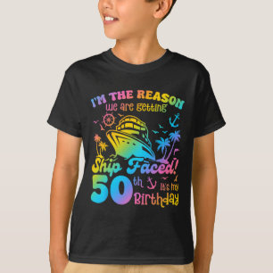 Camiseta Navio Enfrentou É Meu 50º Aniversário Cruzeiro Nav