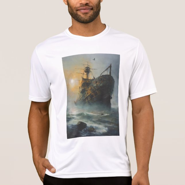 Camiseta Navio fantasma, navio pirata, (Frente)