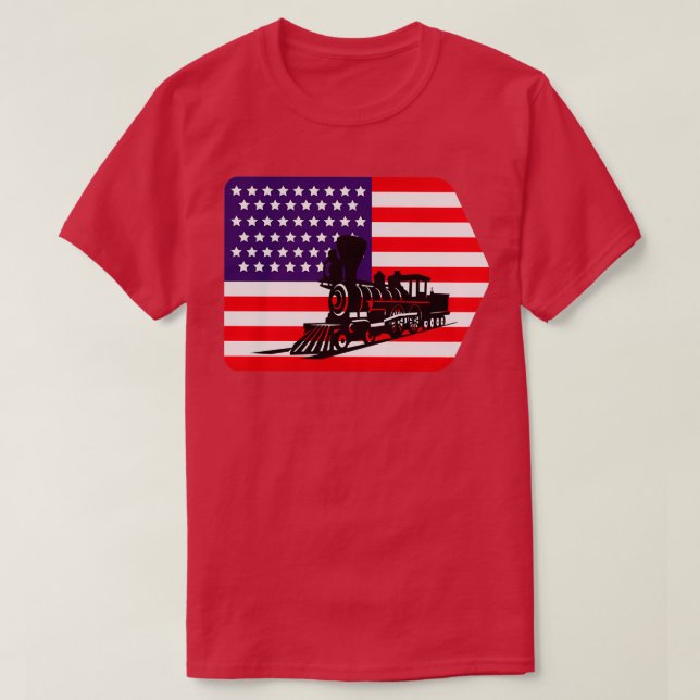 Camiseta Navio Ferroviário - Pavilhão Americano (Frente do Design)