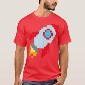 Camiseta Navio-foguete de retro bonito, com design Little R