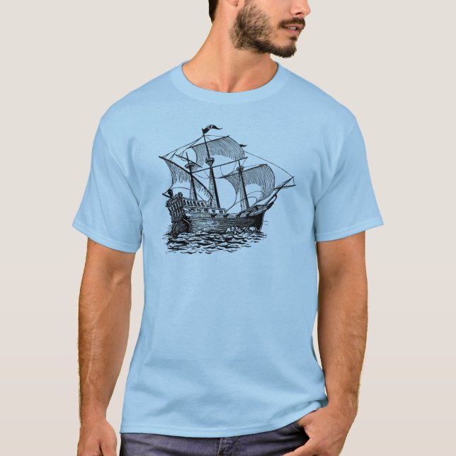 Camiseta Navio Galeão Antigo (Frente)