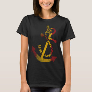 Camiseta Navio náutico Espanha de âncora pavilhão espanhol
