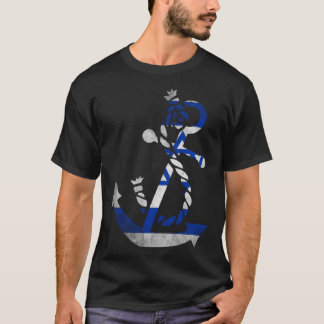 Camiseta Navio náutico que ancora Israel Bandeira israelita