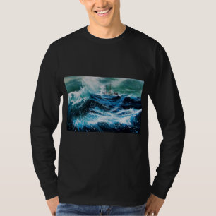 Camiseta Navio no mar em tempestade